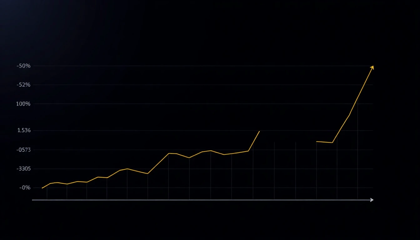 Zukunftsorientierter Graph mit einer prognostizierten Trendlinie.