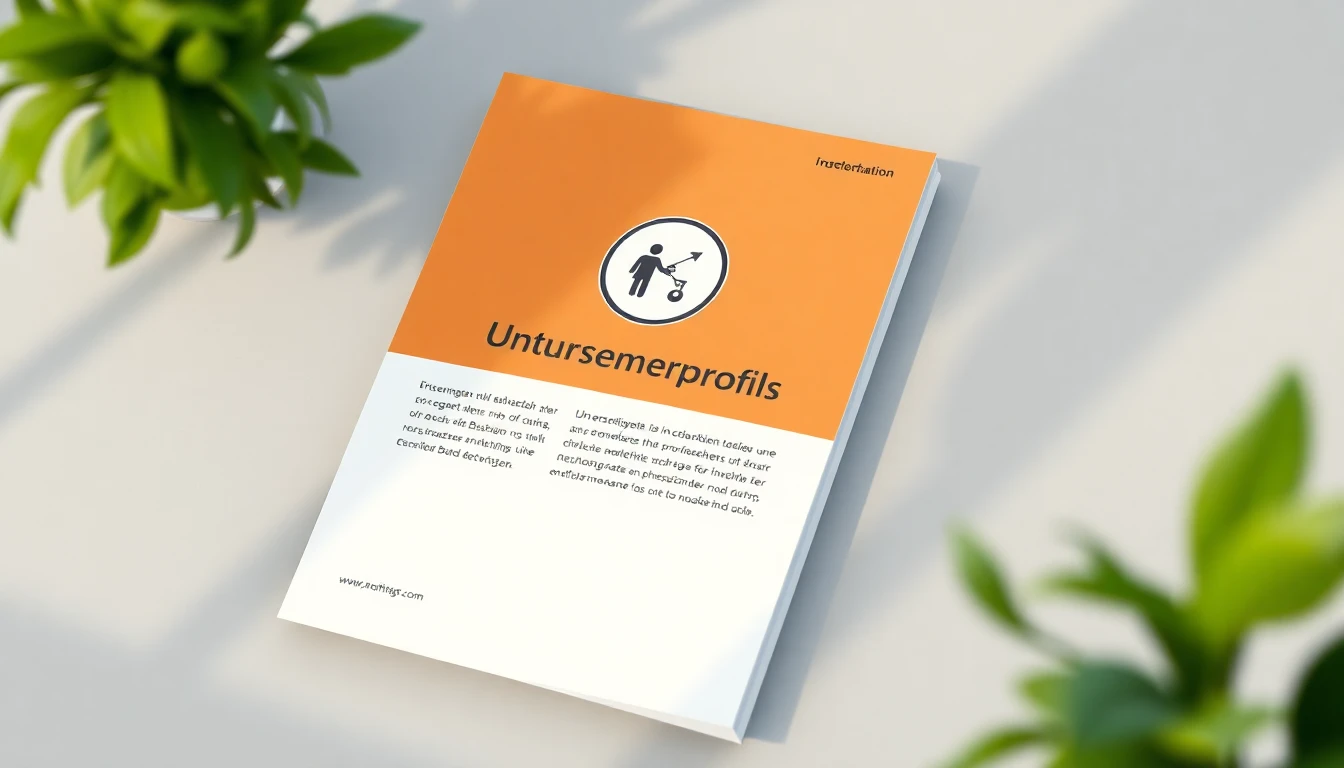 Grafik eines Unternehmensprofils mit Logo und Beschreibung.